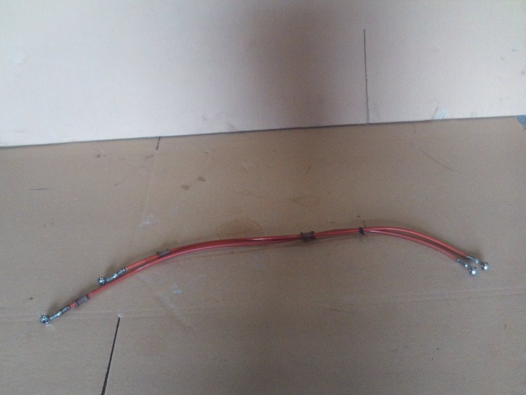 set stalen remleidingen , 82 en 92 cm, Ophalen of Verzenden