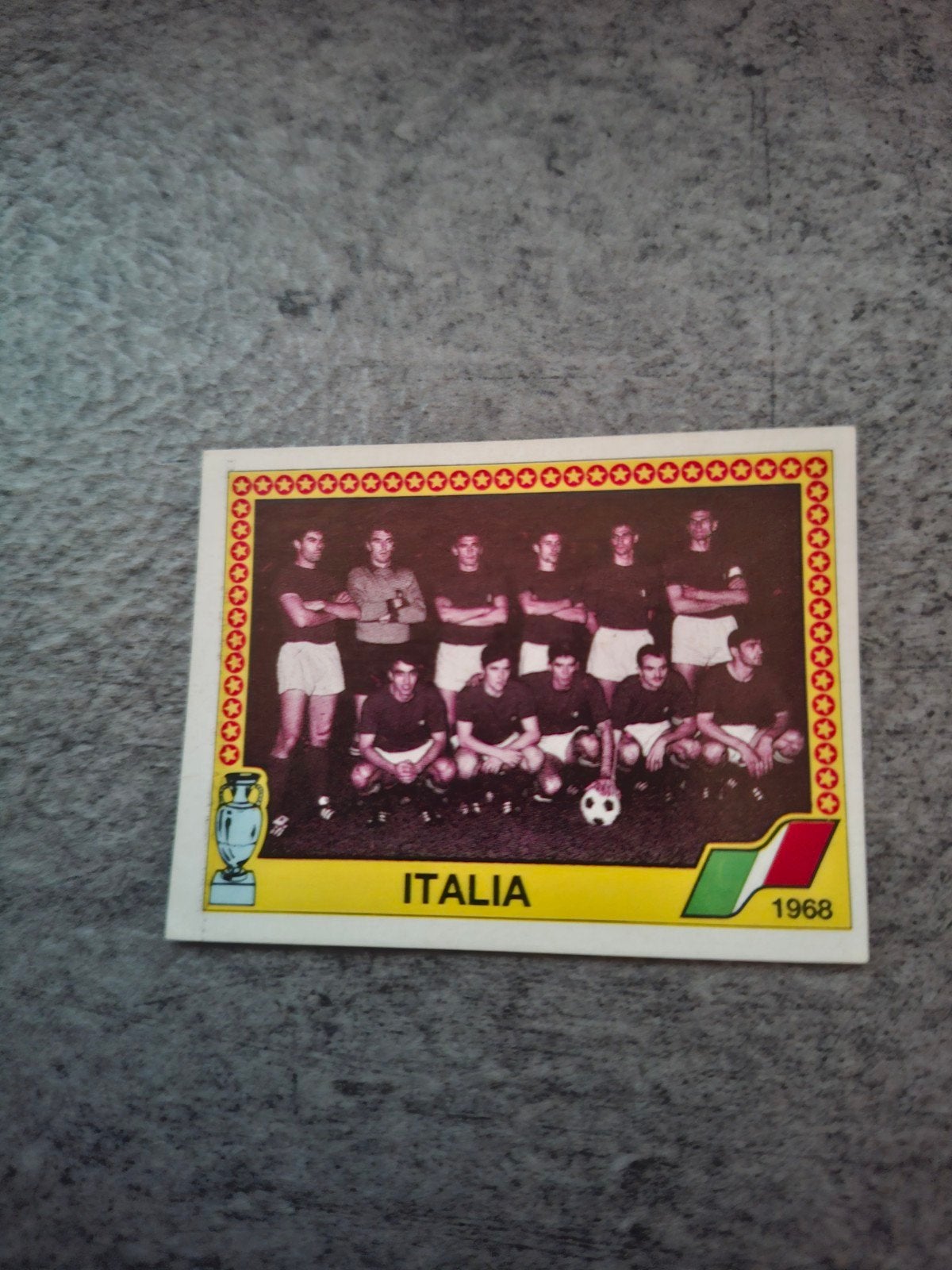panini sticker Euro 88 Duitsland.Historiesticker Italië 1968, Ophalen of Verzenden, Zo goed als nieuw, Sticker