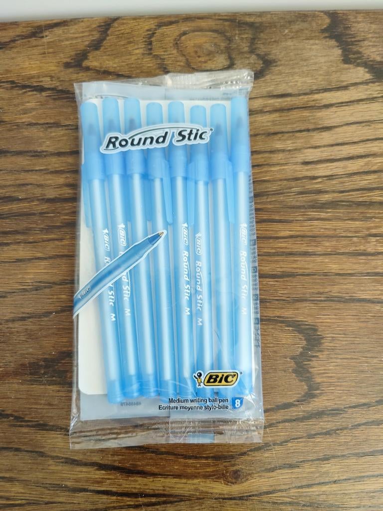 Pakje van 8 BIC round stick M balpennen, Ophalen of Verzenden, Nieuw