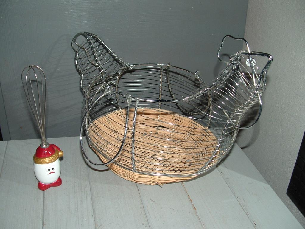 Eierrek, eiermand metaaldraad bewaren eieren + kleine garde, Ophalen of Verzenden
