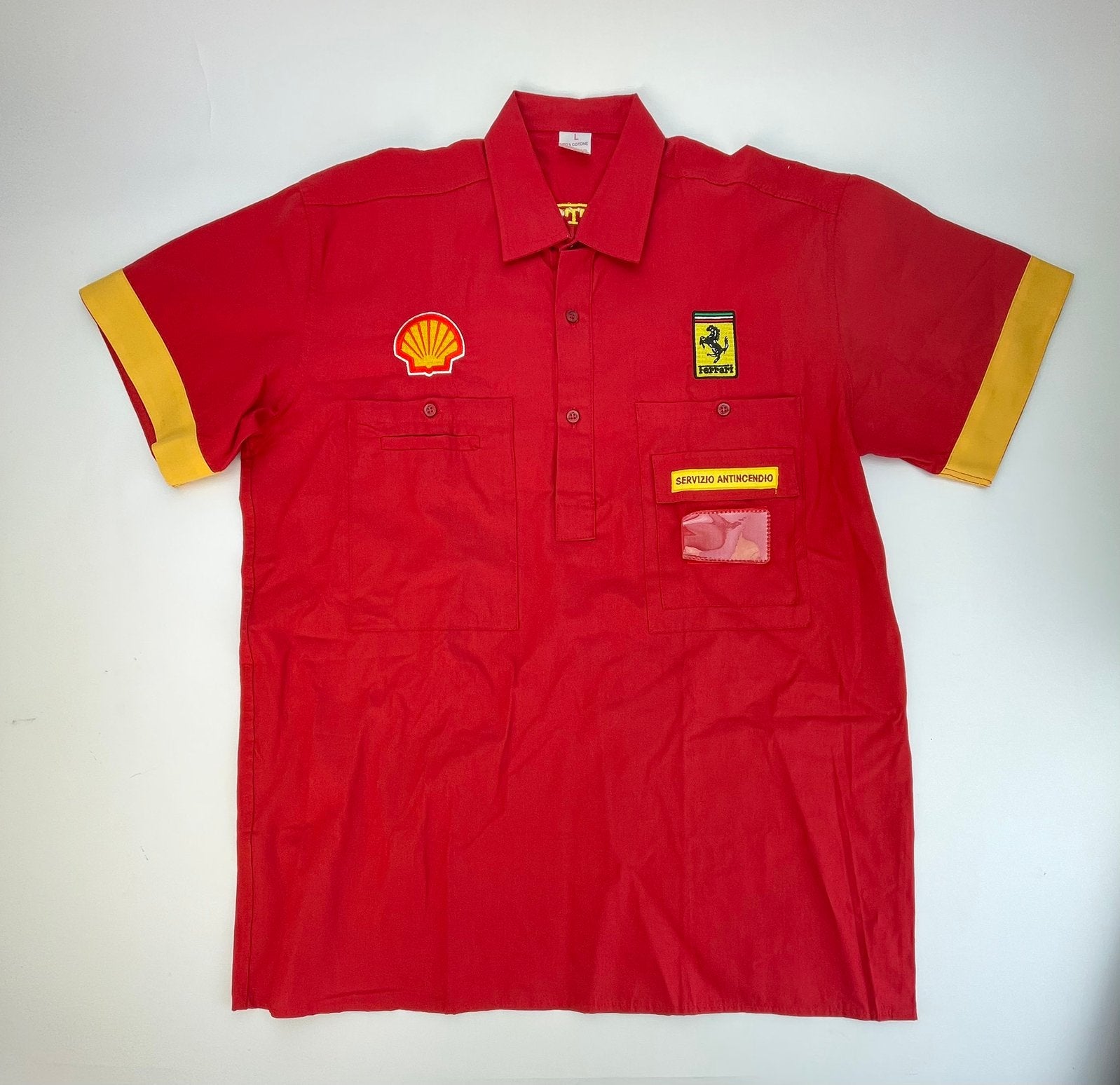 Ferrari shirt maat L - fabrieksbrandweer Ferrari Maranello, Ophalen of Verzenden, Zo goed als nieuw, Formule 1