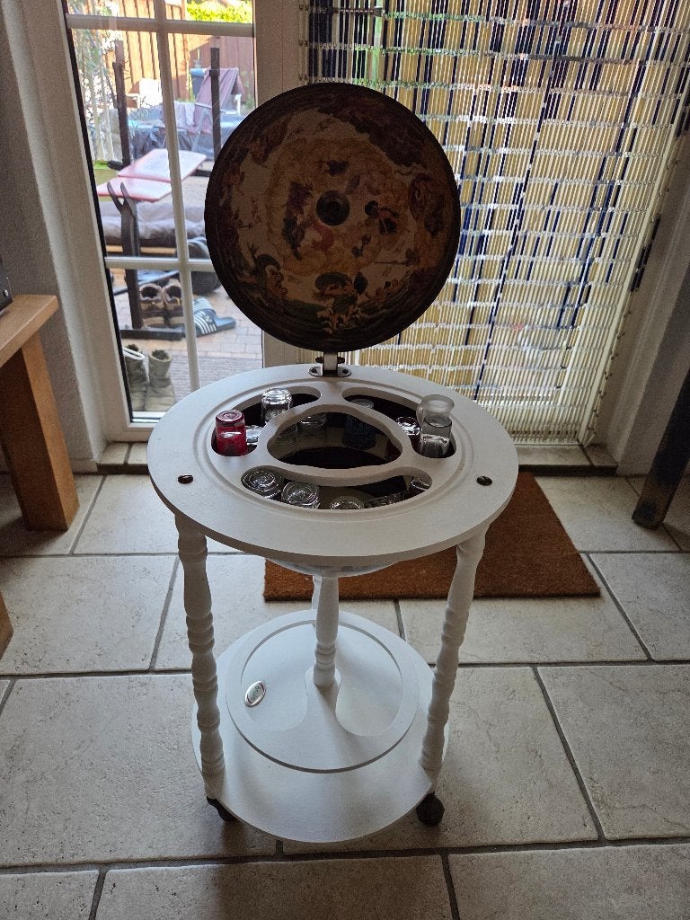 Globe wereldbol bar, Huis en Inrichting, Ophalen, Gebruikt, Vergrootglas, 50 cm