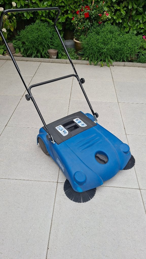 Veegmachine handmatig Scheppach, Tuin en Terras, Veegmachines, Gebruikt, Ophalen