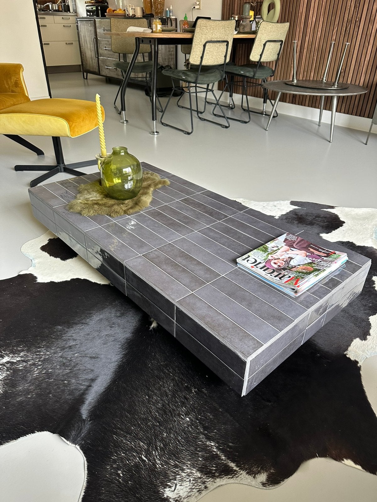 Salontafel zelf gemaakt, Overige materialen, 100 tot 150 cm, Zo goed als nieuw, 50 tot 100 cm