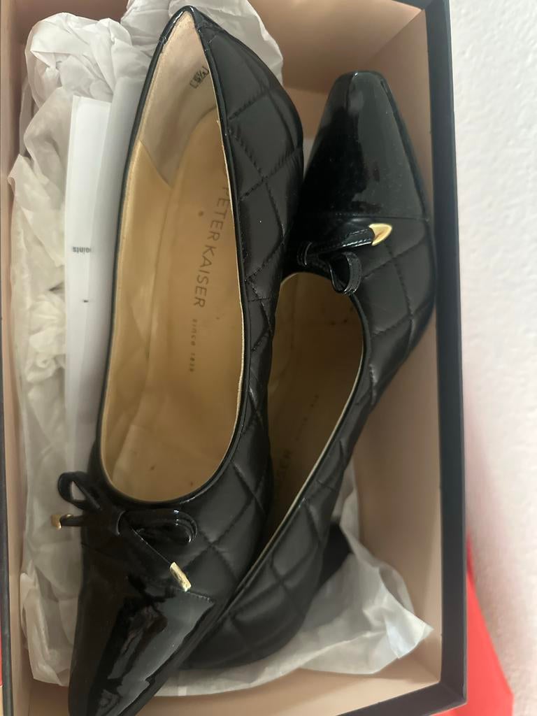 Peter Kaiser zwarte pumps met strikje  5,5, Ophalen, Gedragen, Zwart, Pumps