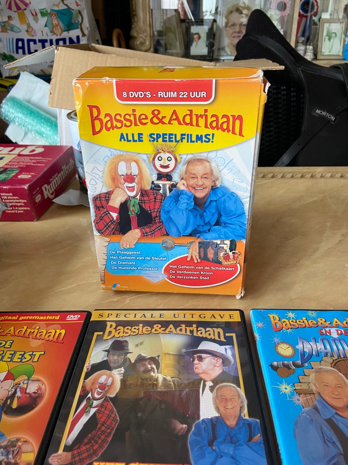Bassie & Adriaan: dvd box Alle Speelfilms (8 DVD's), Alle leeftijden, Ophalen of Verzenden, Zo goed als nieuw, Komedie