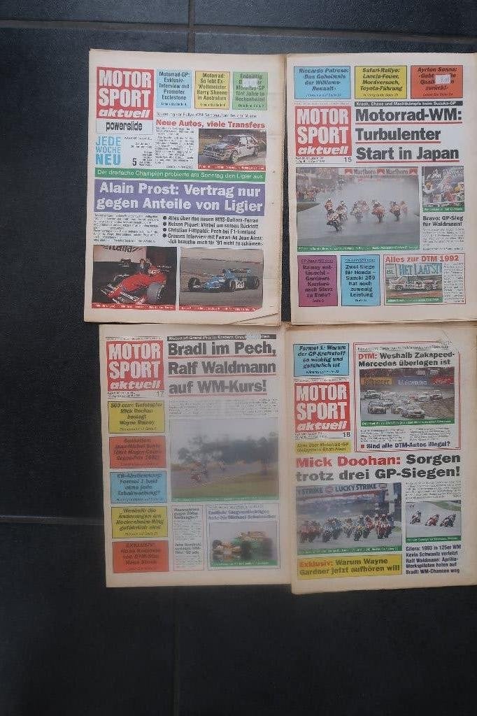11x Motorsport Aktuell, Verzamelen, Tijdschriften, Kranten en Knipsels, Verzenden, 1980 tot heden, Buitenland, Krant