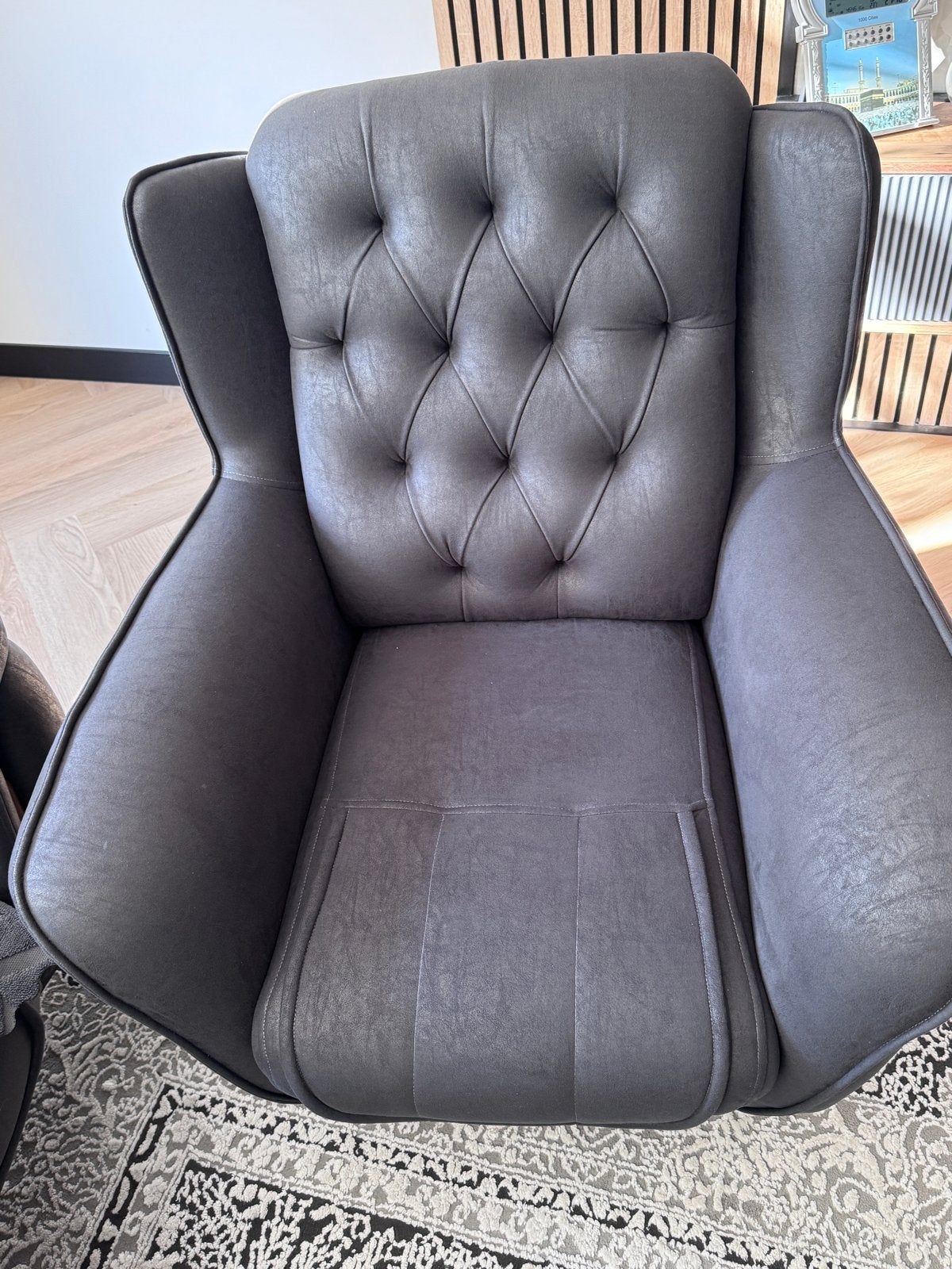 Stijlvolle Grijze Fauteuil -  Nieuw., Ophalen, Nieuw, Stof, 75 tot 100 cm