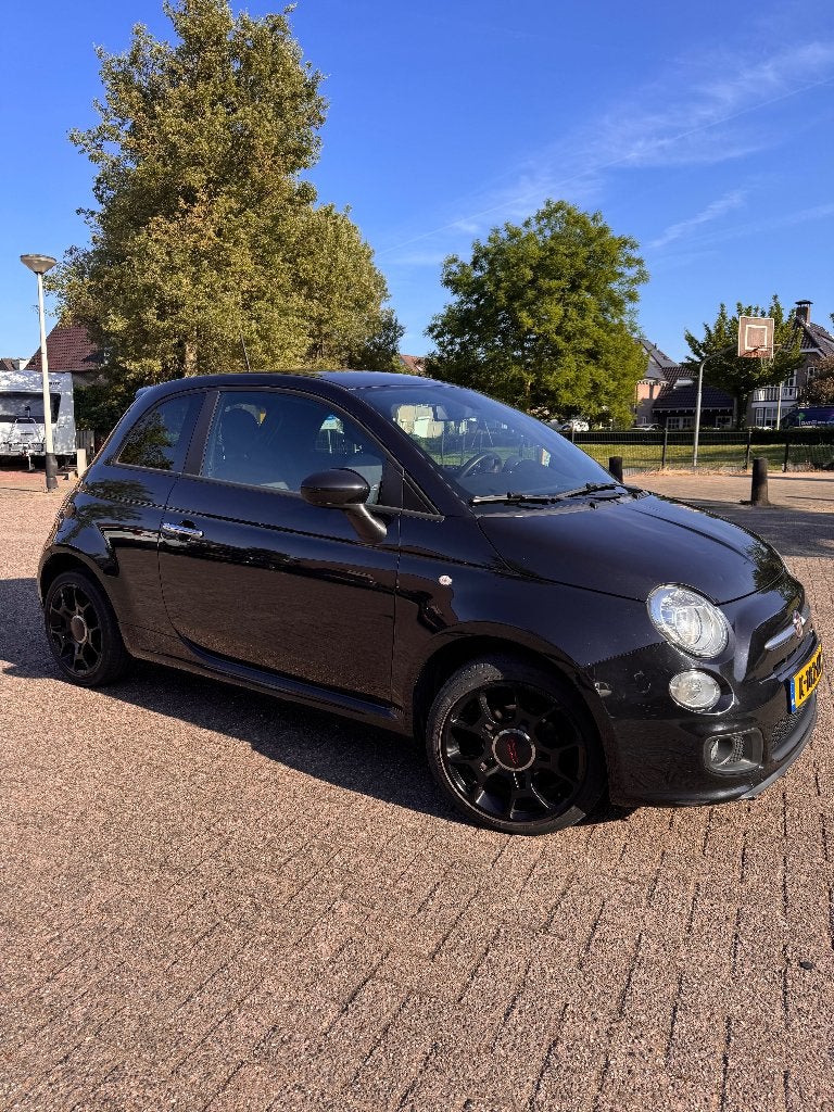 Fiat 500 1.2 C 2014 Zwart, Auto's, Voorwielaandrijving, 4 cilinders, 840 kg, Zwart