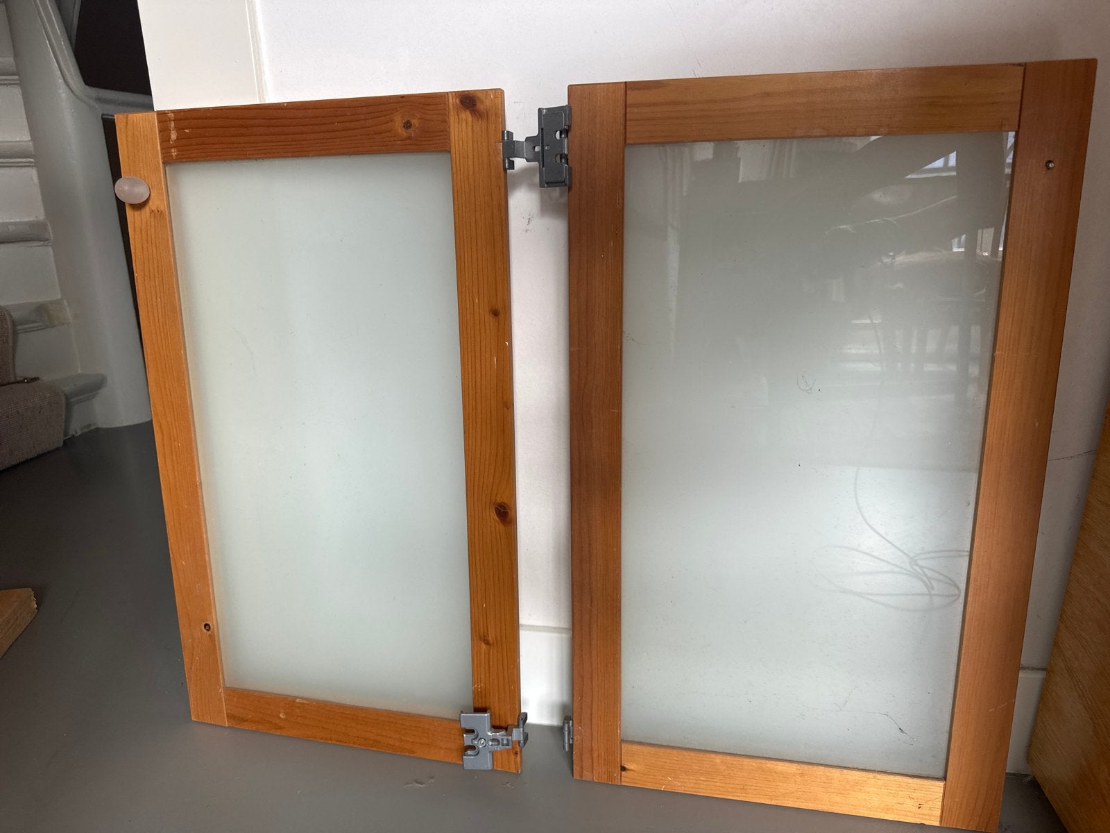 4 Lundia deuren met ondoorzichtig glas 65x38,5cm, Ophalen, Gebruikt