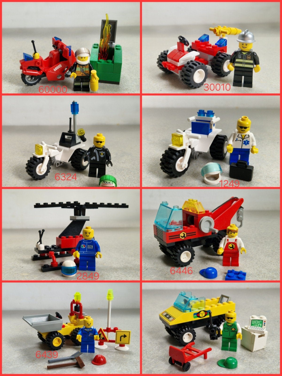 Lego minifiguren met bijbehorende voertuigen Mini-setjes, Ophalen of Verzenden