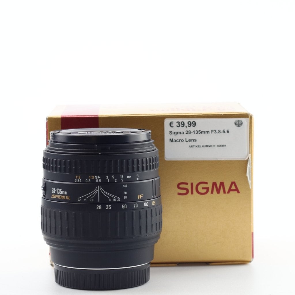 Sigma 28-135mm F3.8-5.6 Macro Lens, Sigma, Zo goed als nieuw, https://www.sigma-global.com/en/contact/, 2-4-16 Kurigi, Asao-ku, Kawasaki-shi, Kanagawa 215-8530, Japan