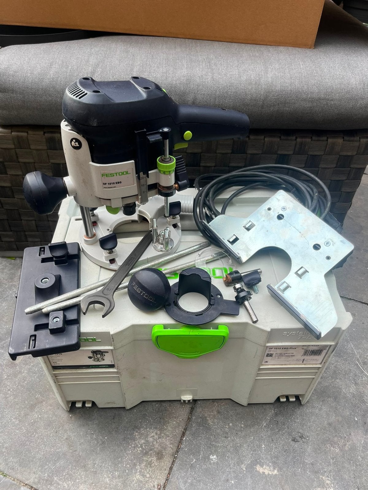 Festool Bovenfrees OF 1010 EBQ-Plus in Systainer, Doe-het-zelf en Verbouw, Ophalen, Gebruikt, Elektrisch, Bovenfrees