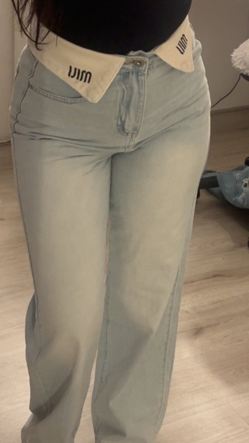 Miu Miu broek, Verzenden, Nieuw, Blauw, W27 (confectie 34) of kleiner