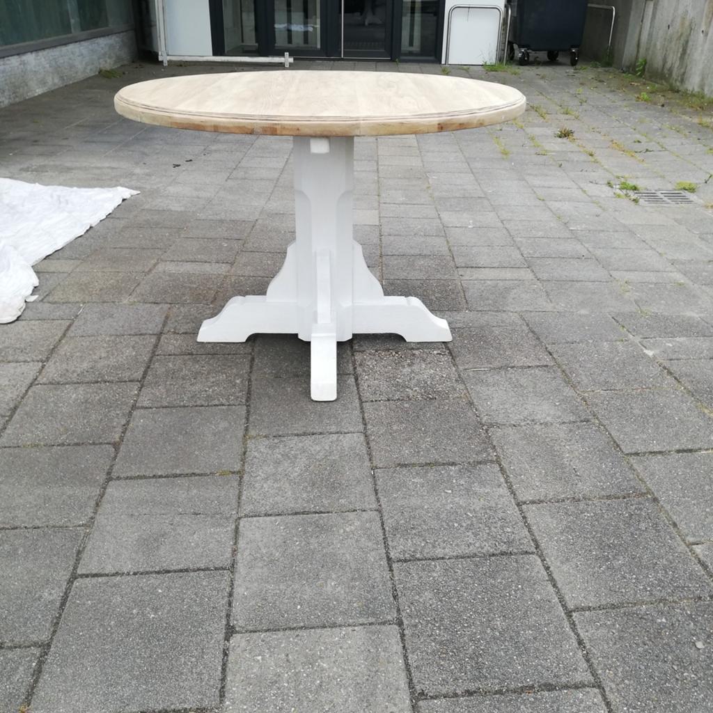 Mooie ronde eetkamertafesl 130 165 cm, Huis en Inrichting, Rond, Eikenhout, Ophalen of Verzenden, 100 tot 150 cm
