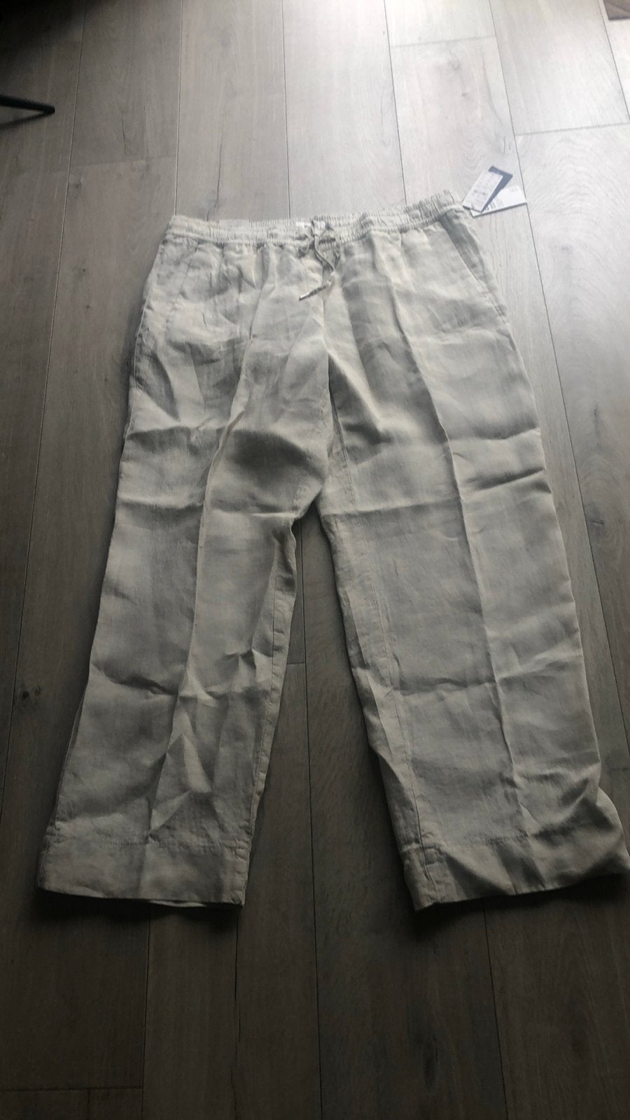 Nieuwe Broek van Broka - Beige Linnen Driekwart Broek, Beige, Maat 42/44 (L), Nieuw, Ophalen of Verzenden