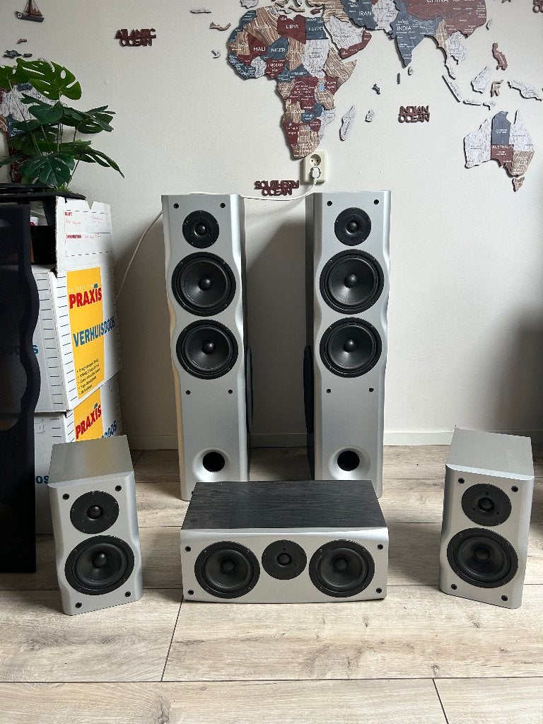Complete 5.1 Home cinema Speaker set X-Line FS-10.1 300 Watt, Gebruikt, 70 watt of meer, 5.1-systeem, Overige spelers
