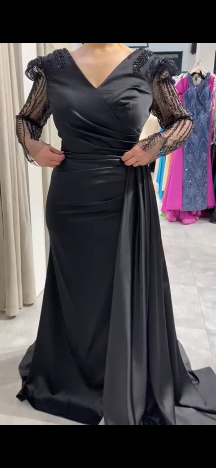 Avondjurk Galajurk Abiye maat 44, Kleding | Dames, Ophalen, Galajurk, Zwart, Maat 42/44 (L)
