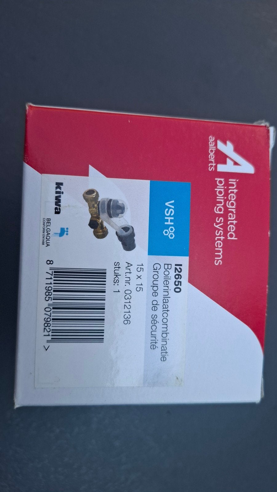 Aalberts Kiwa Boilerinlaatcombinatie 15x15, Doe-het-zelf en Verbouw, Sanitair, Ophalen, Nieuw, Koper, Overige typen