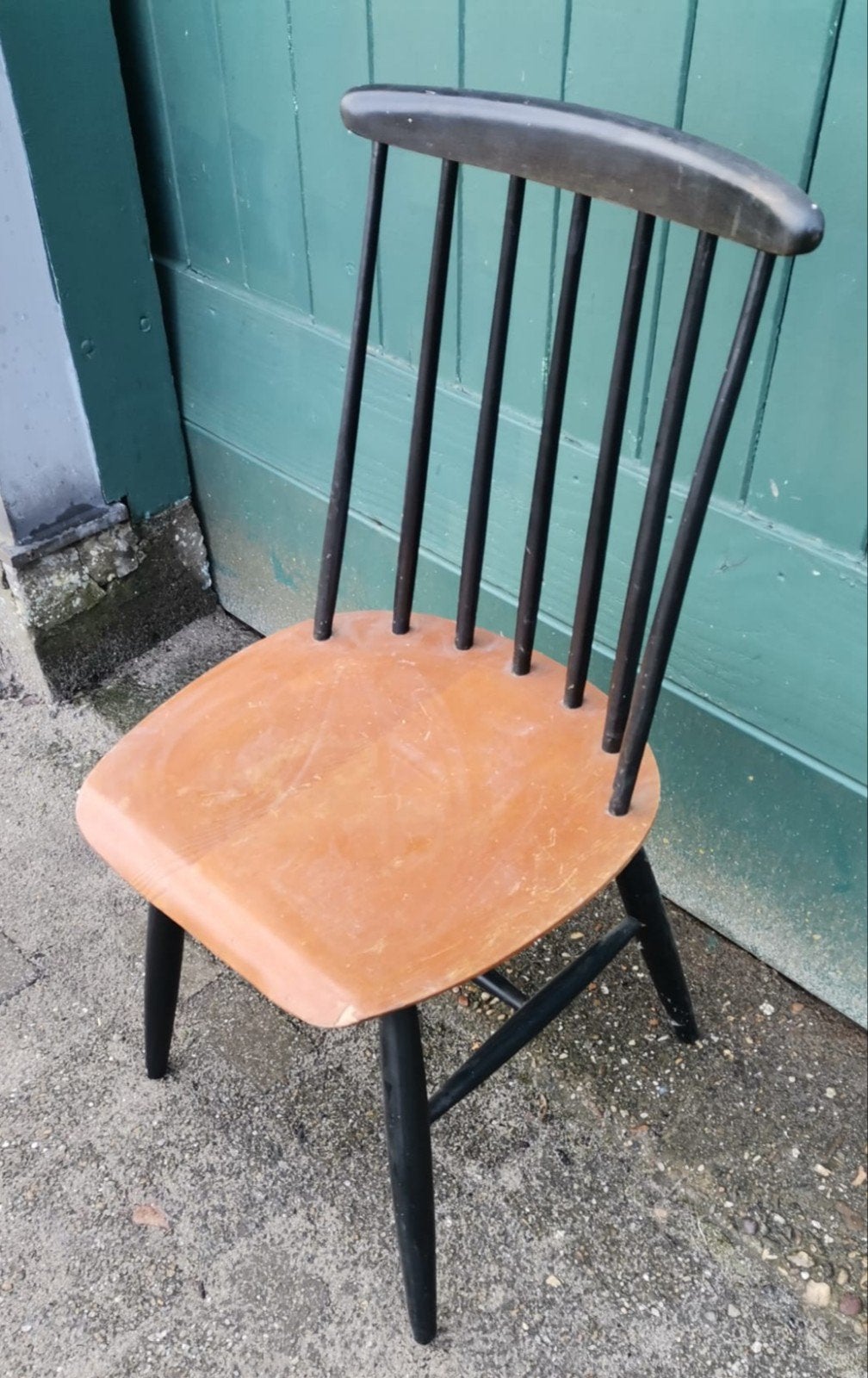 Prachtige Vintage Spijlenstoel (Tapiovaara / Pastoe stijl), Huis en Inrichting, Ophalen, Gebruikt, Bruin, Vintage, retro, Deens, Scandinavisch