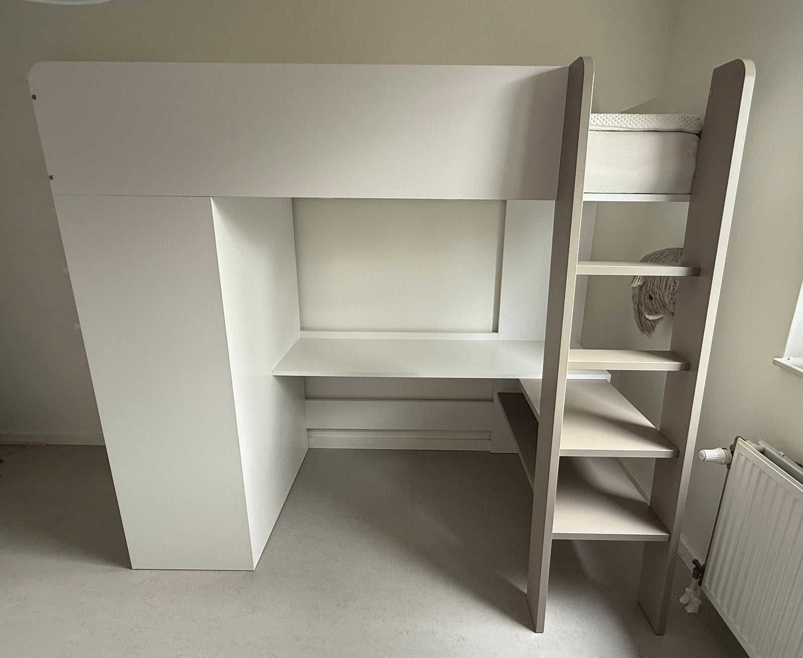 Hoogslaper met bureau en kast, Ophalen, Gebruikt, Eenpersoons, 200 cm