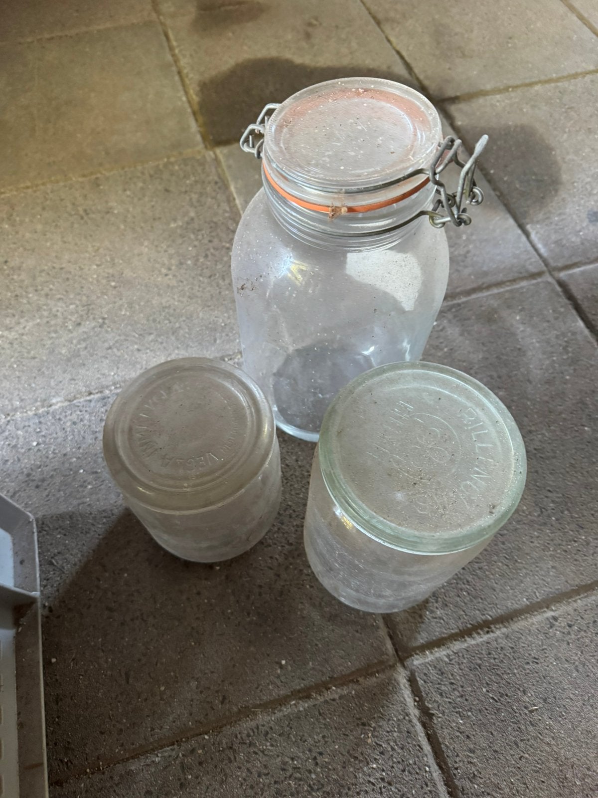 Weckpotten verschillende maten, Ophalen, Gebruikt, 10 cm, Met deksel