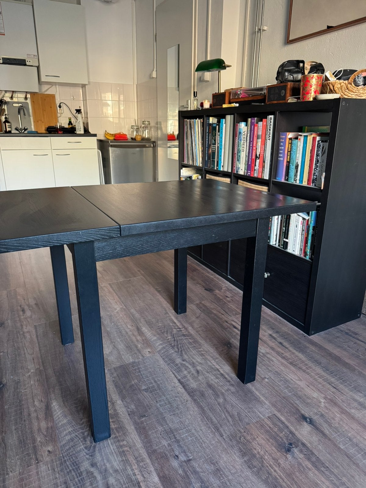 Uitschuifbare tafel, Ophalen, Zo goed als nieuw, Rechthoekig, 50 tot 100 cm