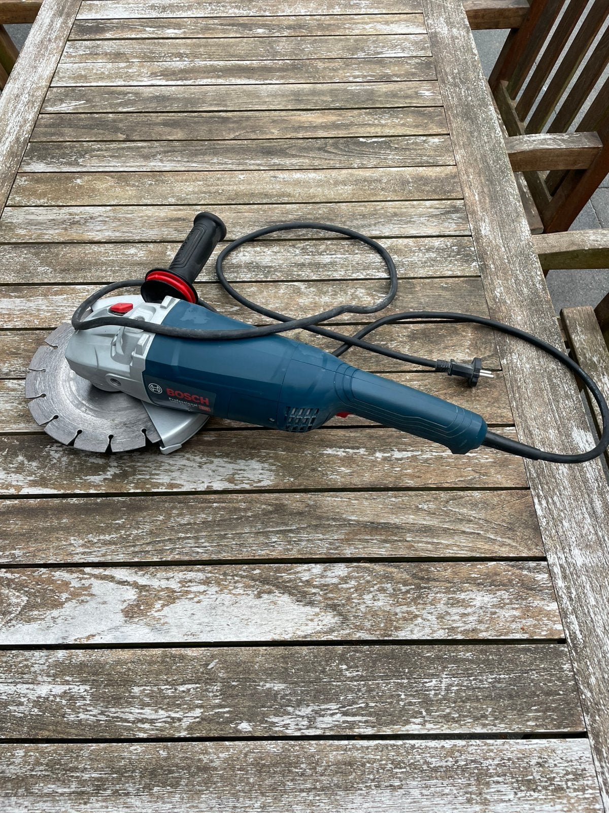 Bosch blauw Professional Bosch Professional GWS 22-230, Ophalen of Verzenden, Gebruikt, 1000 watt of meer, Haakse handslijpmachine