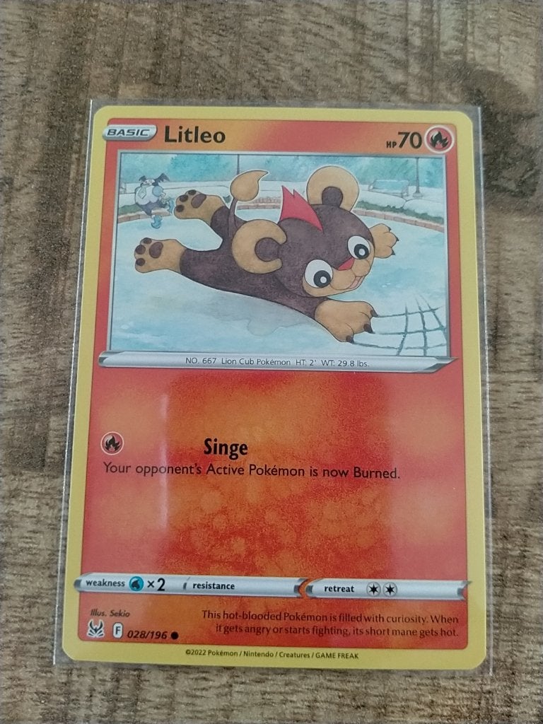 Pokemon Lost Origin , Litleo 028/196, Verzenden, Zo goed als nieuw, Losse kaart