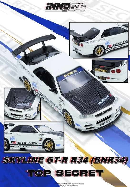 INNO64 Top Secret R34 GT-R, White