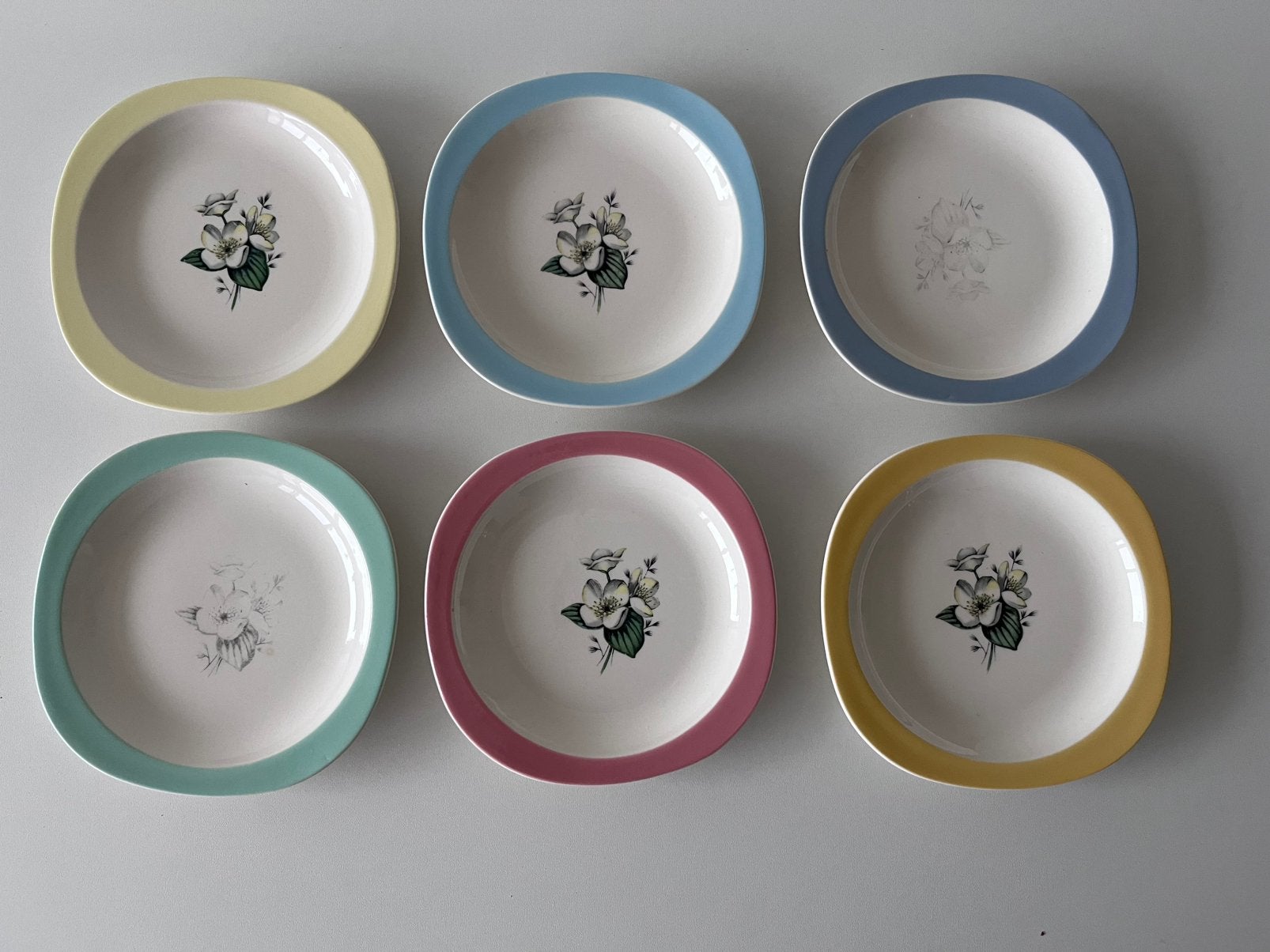 Pastel regout dessert borden pastel servies, Ophalen of Verzenden