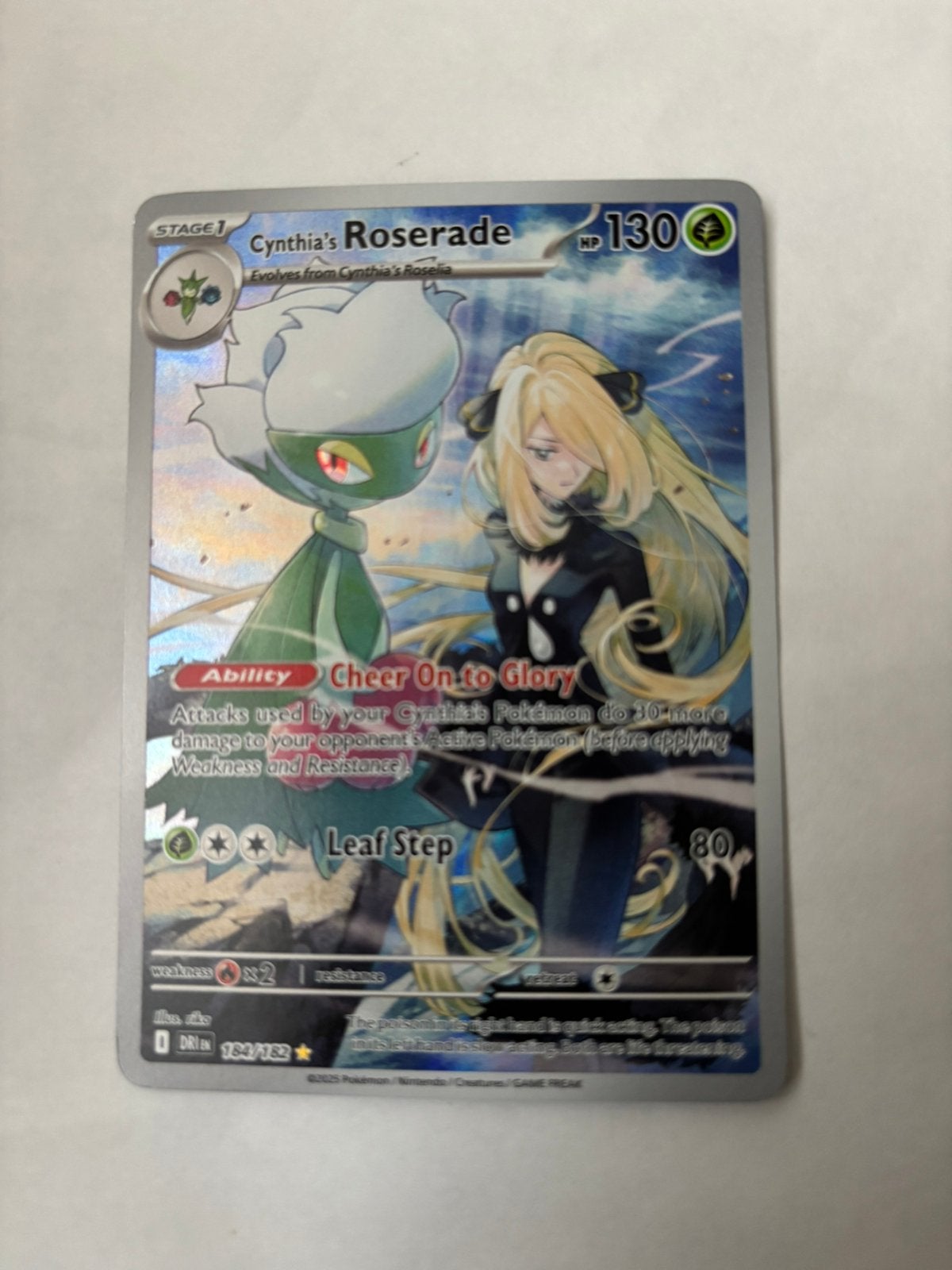 Cynthia's Roserade Pokémon kaart - Nieuwstaat, Ophalen, Nieuw, Losse kaart, Foil