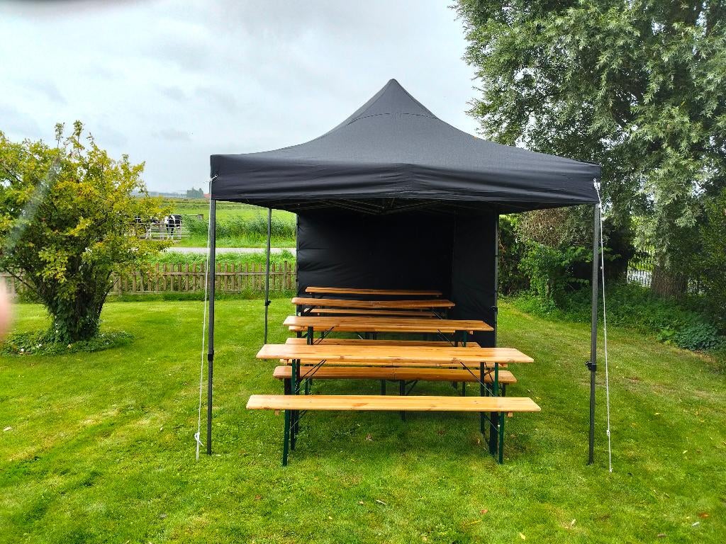 Easy up partytenten te huur, diverse afmetingen, Ophalen of Verzenden, Zo goed als nieuw, Overige
