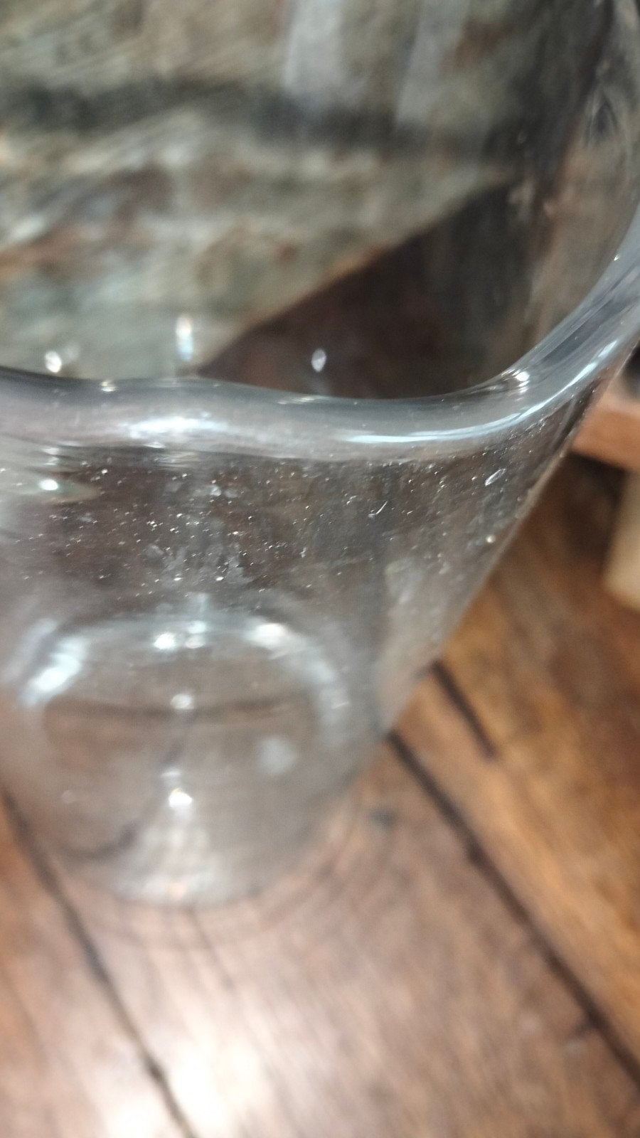 Mooi degelijk windlicht vaas dik golvend glas, Gebruikt, ., Ophalen of Verzenden, .