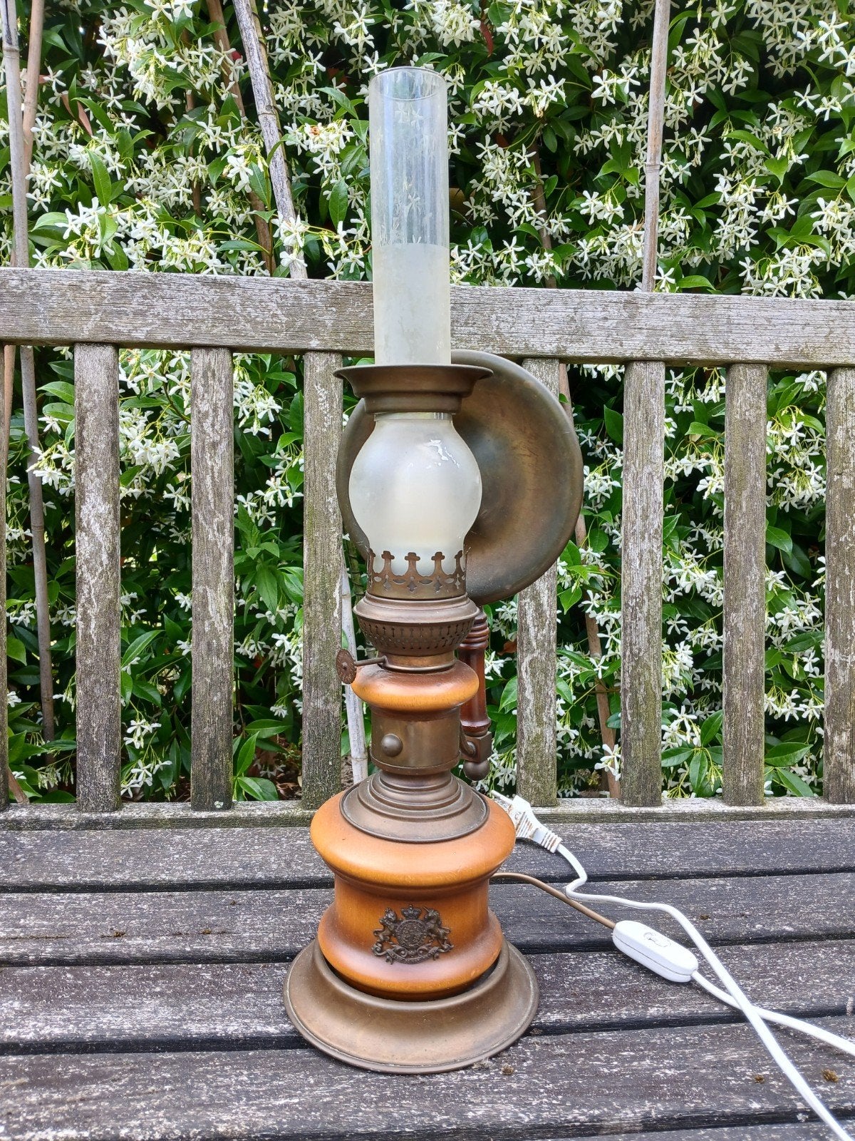 Omgebouwde olielamp, Antiek en Kunst, Ophalen of Verzenden
