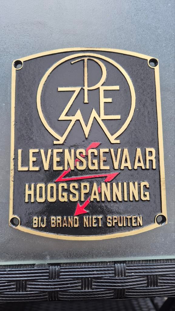 Oud PZEM hoogspanning bord, Verzamelen, Ophalen, Nieuw, Reclamebord