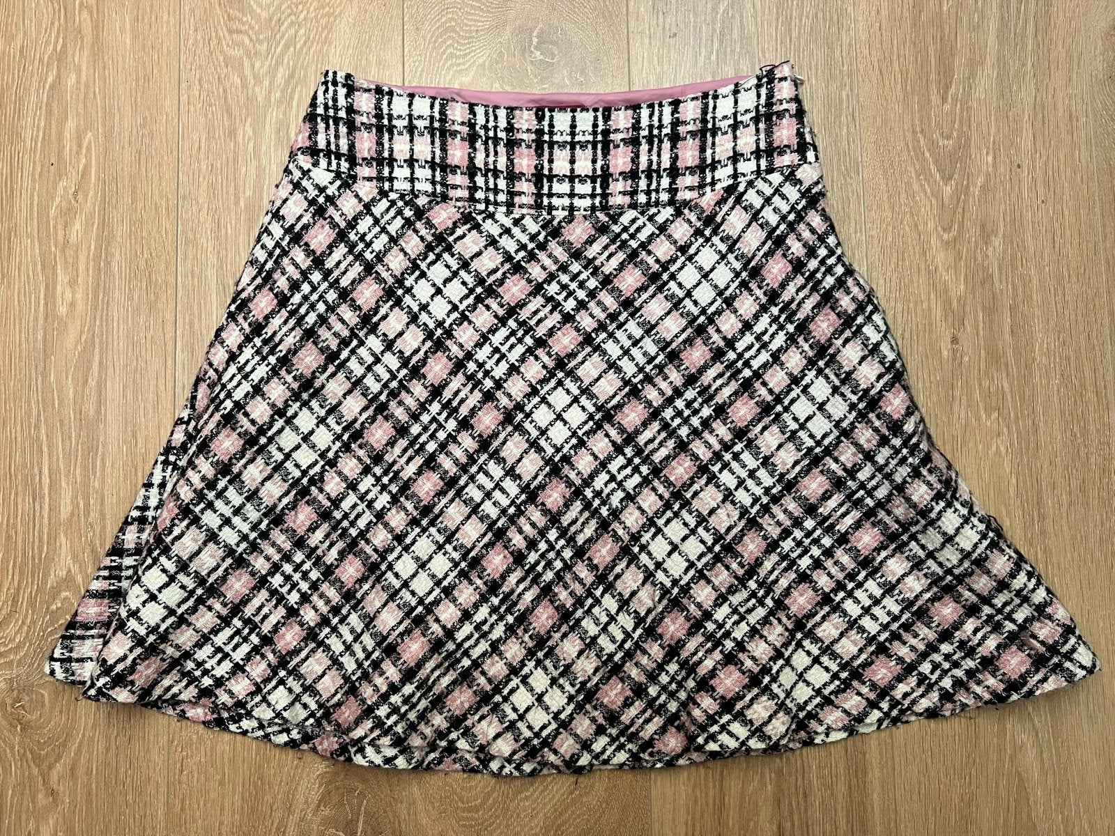 Jennyfer rok geruit zwart/wit/roze maat 40, Maat 38/40 (M), Ophalen of Verzenden, Knielengte, Roze