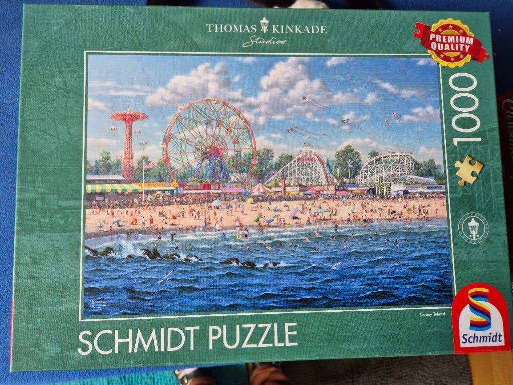 Schmidt puzzel Thomas Kinkade, Ophalen of Verzenden, 500 t/m 1500 stukjes, Zo goed als nieuw, Legpuzzel