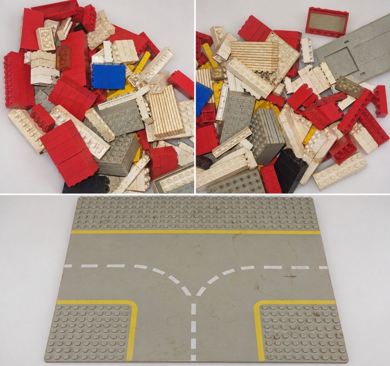 Grote partij vintage LEGO stenen + wegplaat / grondplaat, Ophalen of Verzenden