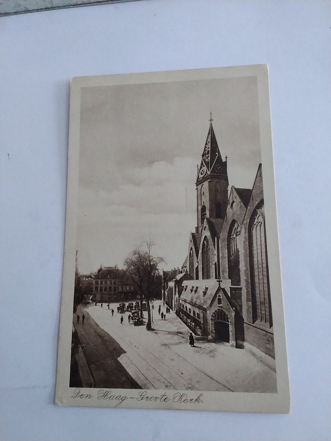Oude Ansichtkaart Den Haag - Groote Kerk (voor 1920), Ophalen of Verzenden, 1920 tot 1940, Zuid-Holland