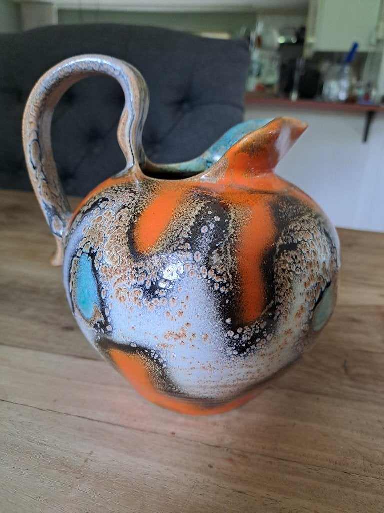 HIPkannetje, Kon. Glazuur Gouda type 2555, muvelee.  Hk liv, Huis en Inrichting, Ophalen, Meerkleurig, Zo goed als nieuw, Steen/keramiek