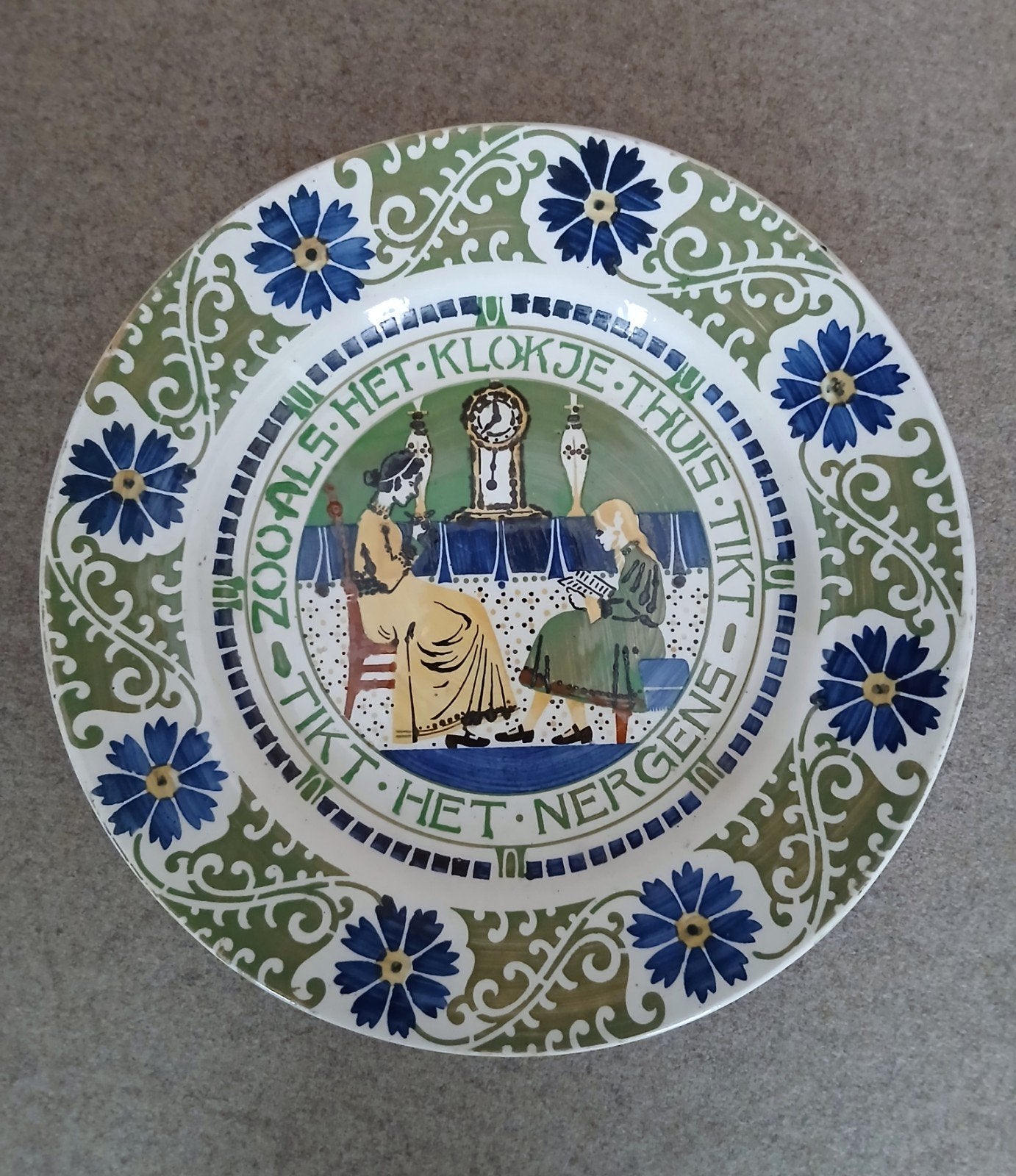 antiek Hollands spreukenbord - circa 1920, Ophalen of Verzenden