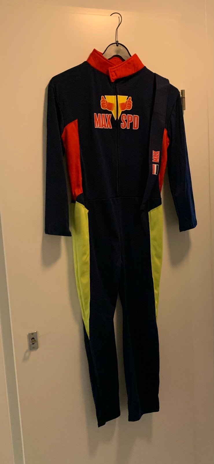 Verkleedpak Max Verstappen kind maat L, Ophalen of Verzenden, Zo goed als nieuw, 134 t/m 140, Jongen of Meisje