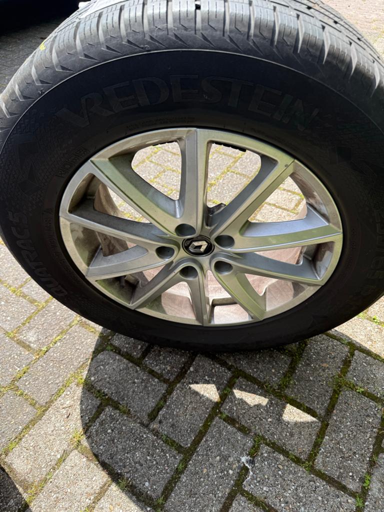 4 Originele Renault Espace V velgen met Vredestein Quatrac 5, Ophalen, Gebruikt, Banden en Velgen, 17 inch