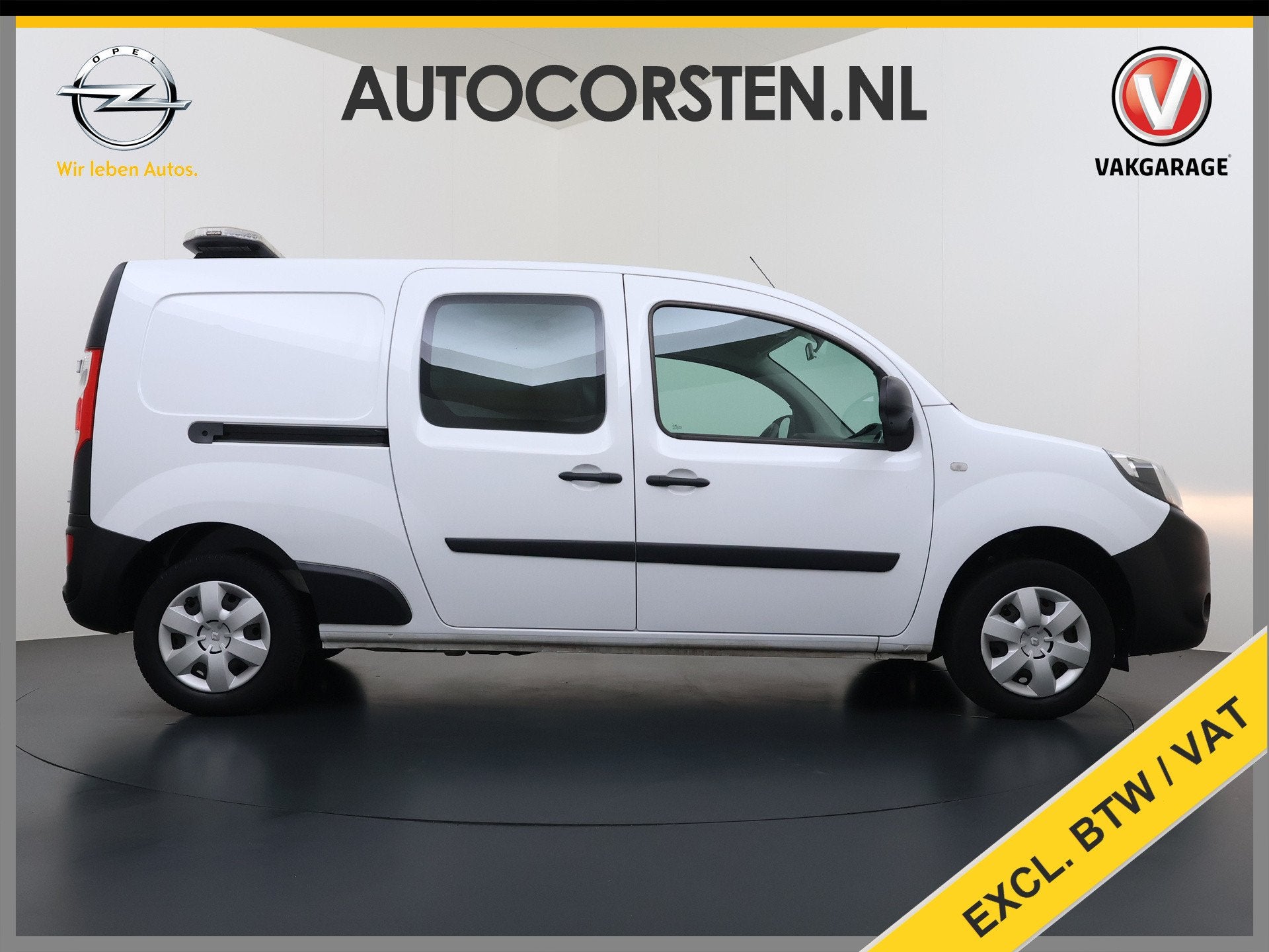 Renault Kangoo Z.E Automaat Maxi SOH 96% Incl. Accu Airco Cr, Stof, Gebruikt, 33 kWh, Wit