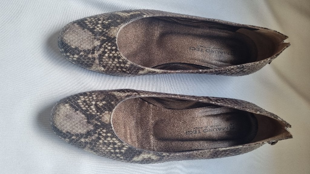 Mauro Teci Ballerina's met slangenprint - Maat 39, Kleding | Dames, Mauro Teci, Bruin, Gedragen, Ballerina's