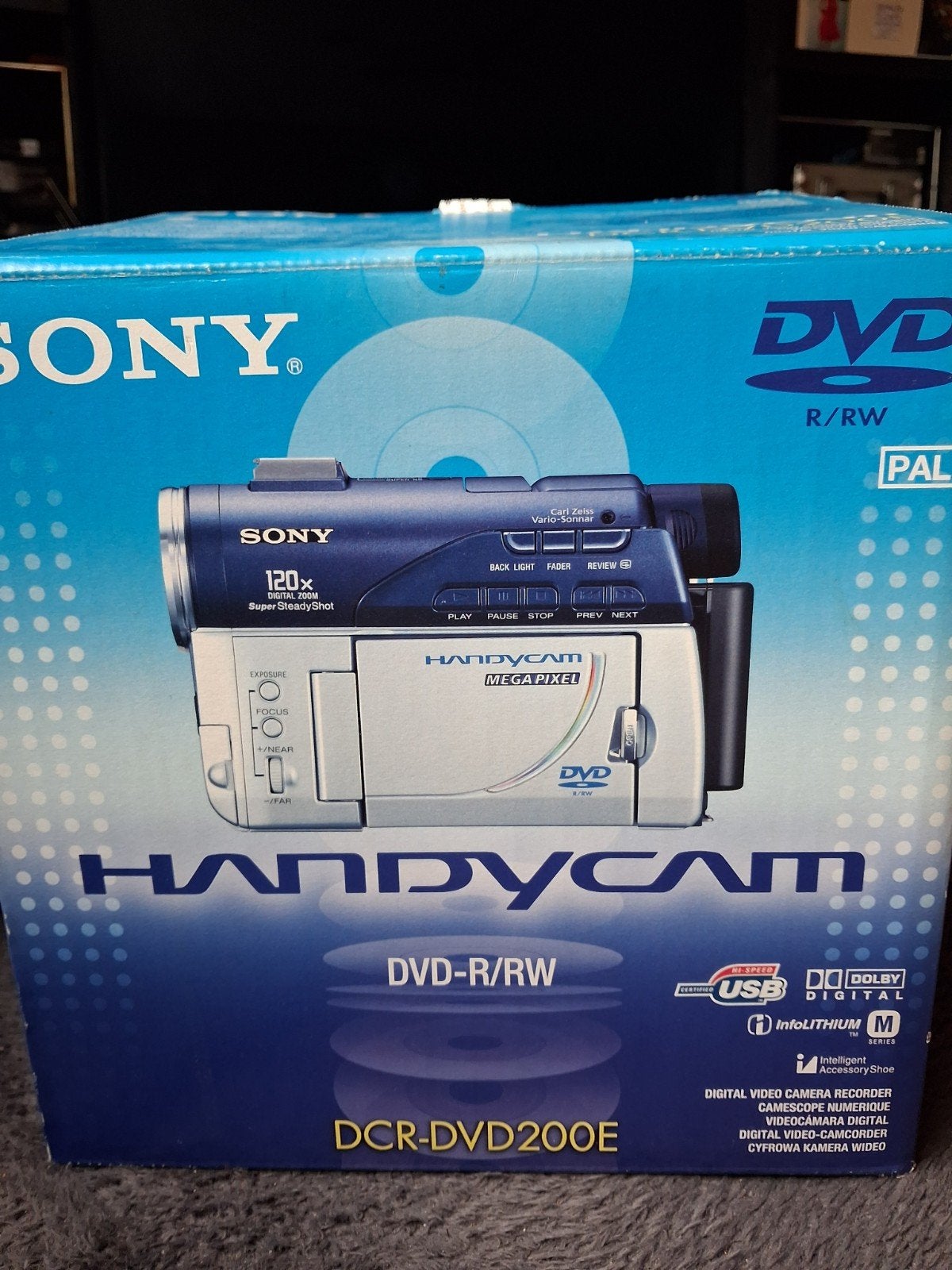 Sony DCR-DVD200E Handycam - Digitale videocamera, Dvd, Zo goed als nieuw, Sony, Camera