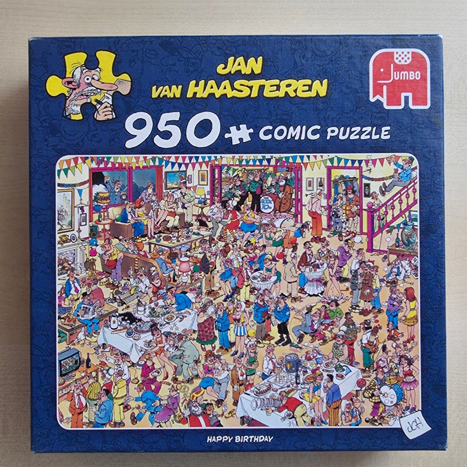 Jan van Haasteren Happy Birthday puzzel 950 stukjes, Ophalen of Verzenden, 500 t/m 1500 stukjes, Gebruikt, Legpuzzel