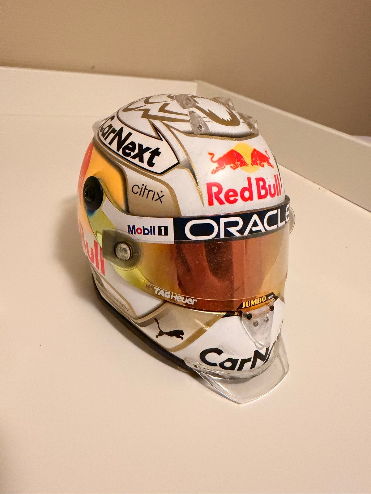 1:2 Helm Max Verstappen 2022, Verzamelen, Ophalen of Verzenden, Zo goed als nieuw, Formule 1
