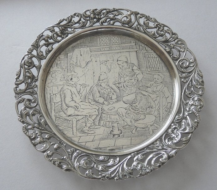 zilveren wijnbakje / schoteltje / schaaltje, Ophalen